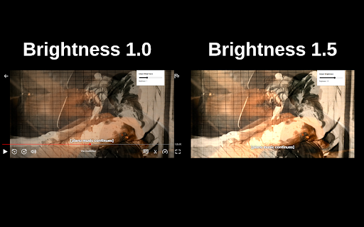 Video Brightness Controller  from Chrome web store to be run with OffiDocs Chromium online