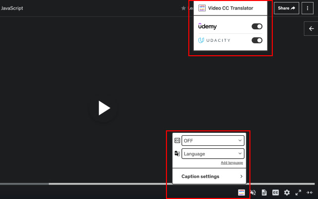 Video CC translator  from Chrome web store to be run with OffiDocs Chromium online