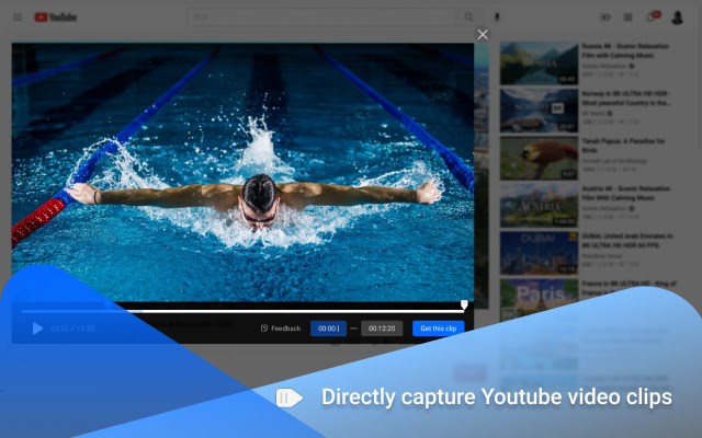 Videoclipper  from Chrome web store to be run with OffiDocs Chromium online
