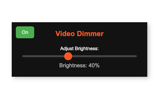 Video Dimmer  from Chrome web store to be run with OffiDocs Chromium online