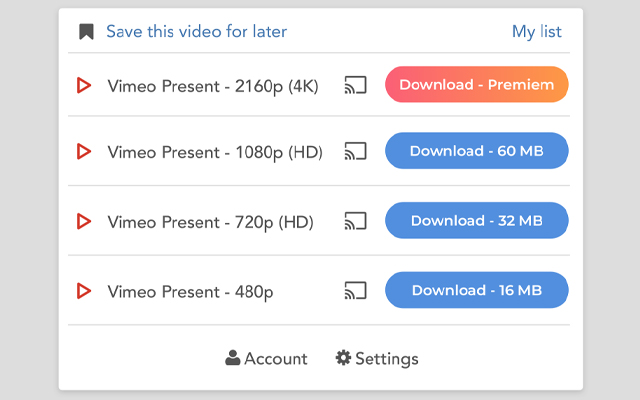 Video Downloader Plus  from Chrome web store to be run with OffiDocs Chromium online