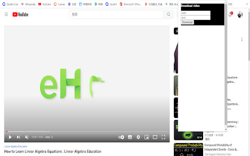 VideoEditing Downloader  from Chrome web store to be run with OffiDocs Chromium online