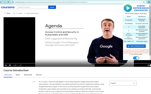 Video experience enhancer  from Chrome web store to be run with OffiDocs Chromium online
