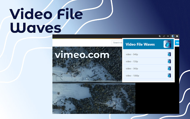 Video File Waves  from Chrome web store to be run with OffiDocs Chromium online