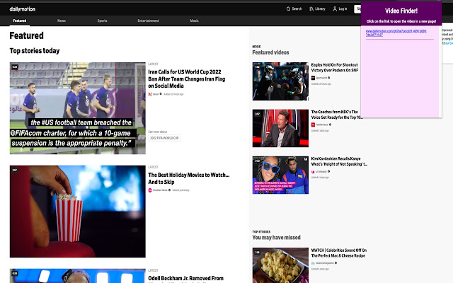 Video Finder  from Chrome web store to be run with OffiDocs Chromium online