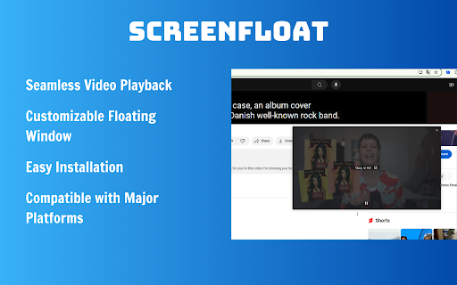 Video Floating  from Chrome web store to be run with OffiDocs Chromium online