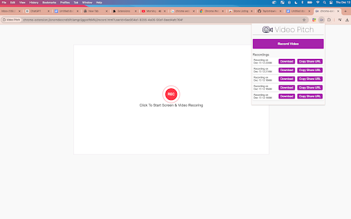Video Pitch  from Chrome web store to be run with OffiDocs Chromium online