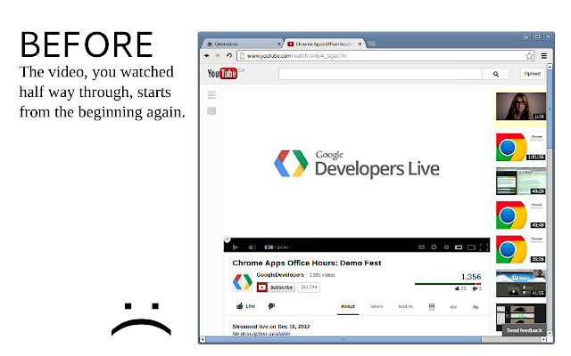Video Resumer  from Chrome web store to be run with OffiDocs Chromium online