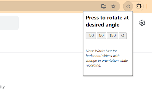 Video rotator  from Chrome web store to be run with OffiDocs Chromium online