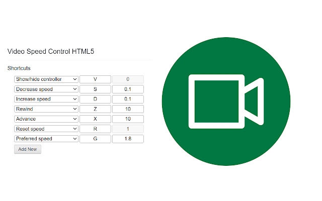 Video Speed Control HTML5 from Chrome web store to be run with OffiDocs Chromium online Video Speed Control HTML5 from Chrome web store to be run with OffiDocs Chromium online