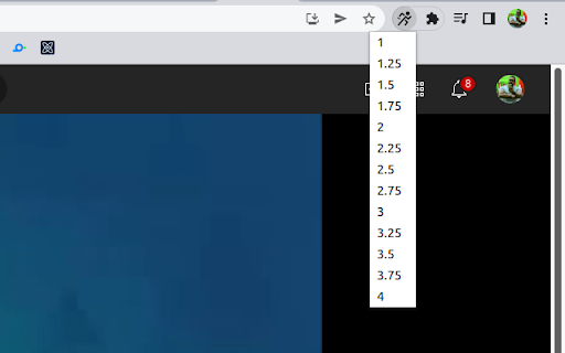 Video Speeder  from Chrome web store to be run with OffiDocs Chromium online