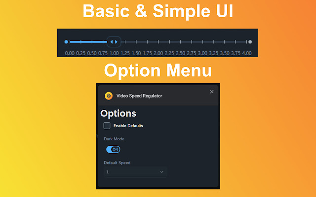 Video Speed Regulator  from Chrome web store to be run with OffiDocs Chromium online