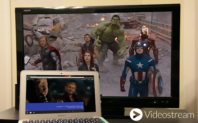 Videostream for Google Chromecast™  from Chrome web store to be run with OffiDocs Chromium online
