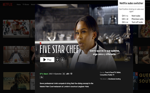 Video Subs Switcher  from Chrome web store to be run with OffiDocs Chromium online