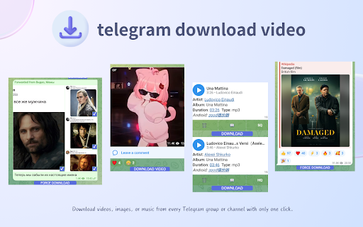 VideoTG Download  Save telegram Videos Fast  one time!  from Chrome web store to be run with OffiDocs Chromium online