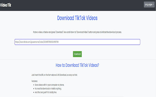 VideoTik TikTok Theme  from Chrome web store to be run with OffiDocs Chromium online