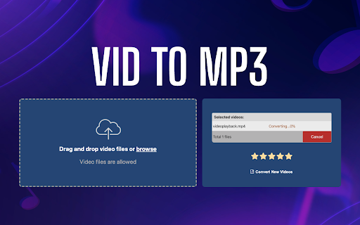 Video to mp3  from Chrome web store to be run with OffiDocs Chromium online