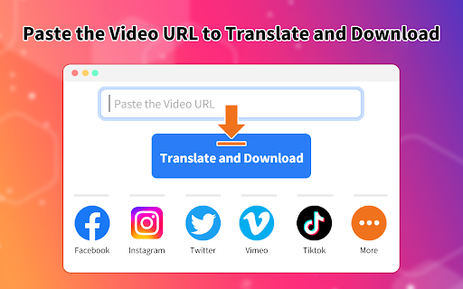 Video Translator Translate Video  Voice online  from Chrome web store to be run with OffiDocs Chromium online