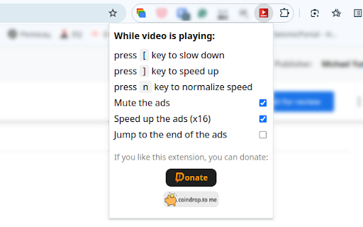 Video UX  from Chrome web store to be run with OffiDocs Chromium online