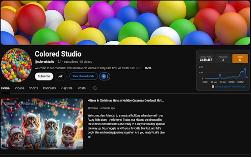 VidMetricsLab YouTube Channel Analyzer  from Chrome web store to be run with OffiDocs Chromium online