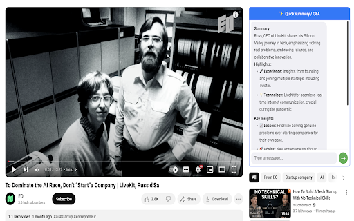 VidWhiz  from Chrome web store to be run with OffiDocs Chromium online