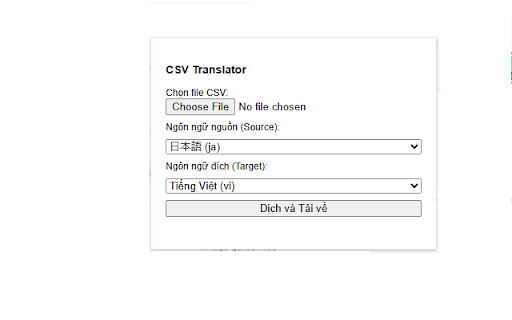 VietBridge CSV  from Chrome web store to be run with OffiDocs Chromium online