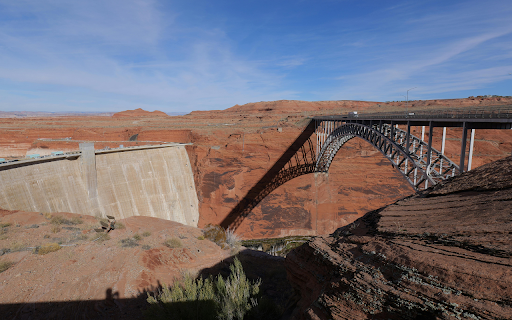 View of the Glen Canyon Dam Bridge  from Chrome web store to be run with OffiDocs Chromium online