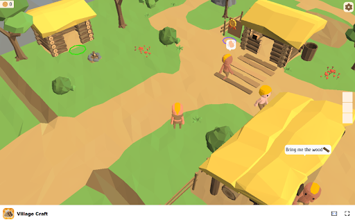 Village Craft Game Recruit villagers to help grow your town!  from Chrome web store to be run with OffiDocs Chromium online