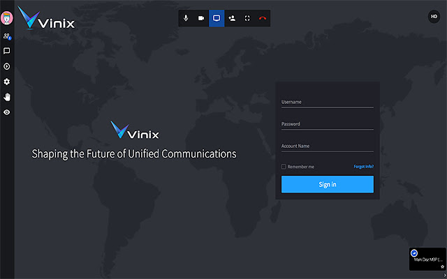 Vinix Desktop Sharing  from Chrome web store to be run with OffiDocs Chromium online
