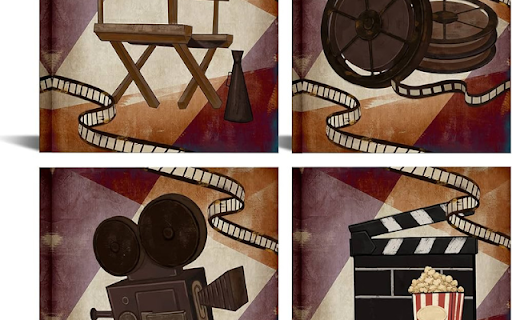 Vintage Film Reel Collage  from Chrome web store to be run with OffiDocs Chromium online