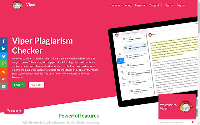 Viper Plagiarism Checker  from Chrome web store to be run with OffiDocs Chromium online