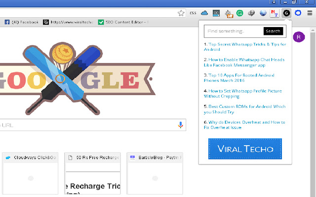 Viral Techo Latest Tricks and Tips  from Chrome web store to be run with OffiDocs Chromium online