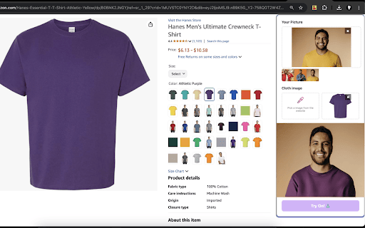 Virtual Clothes Try on  from Chrome web store to be run with OffiDocs Chromium online