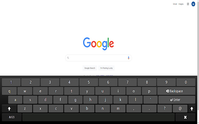 Virtual Keyboard for Google Chrome™  from Chrome web store to be run with OffiDocs Chromium online