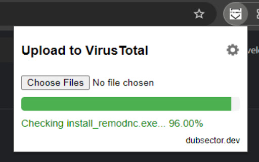 VirusTotal Uploader  from Chrome web store to be run with OffiDocs Chromium online