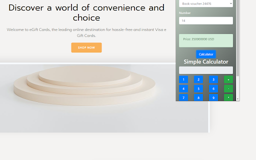 Visa eGift Card  from Chrome web store to be run with OffiDocs Chromium online