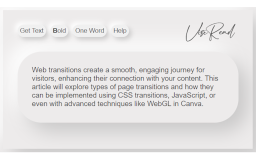 VisiRead  from Chrome web store to be run with OffiDocs Chromium online