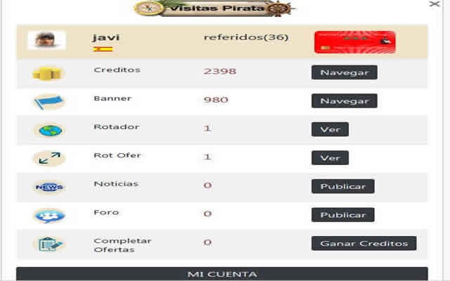 Visitas Pirata 3.1 from Chrome web store to be run with OffiDocs Chromium online Visitas Pirata 3.1 from Chrome web store to be run with OffiDocs Chromium online