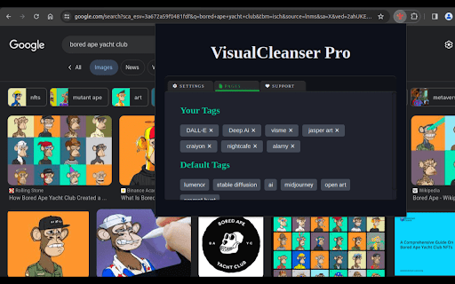 VisualCleanser Pro  from Chrome web store to be run with OffiDocs Chromium online