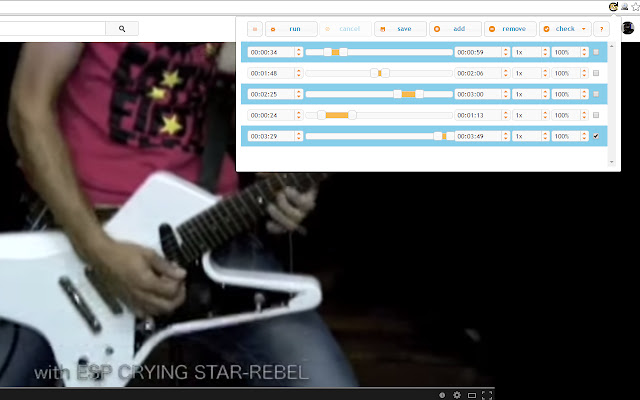 Visual ExScript for YouTube Looping  from Chrome web store to be run with OffiDocs Chromium online