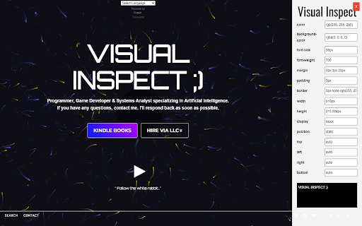 Visual Inspect UI  from Chrome web store to be run with OffiDocs Chromium online
