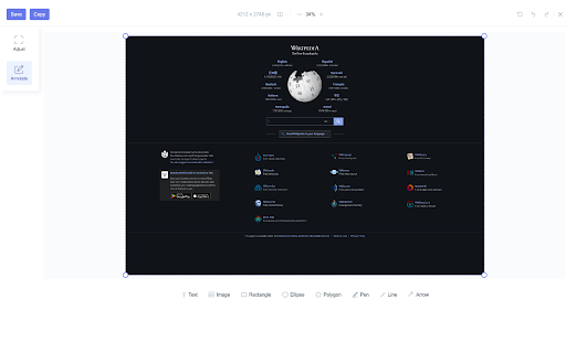 Visual Snippets: Screenshot, Annotate  Share  from Chrome web store to be run with OffiDocs Chromium online