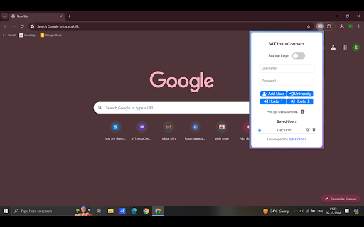 VIT InstaConnect  from Chrome web store to be run with OffiDocs Chromium online