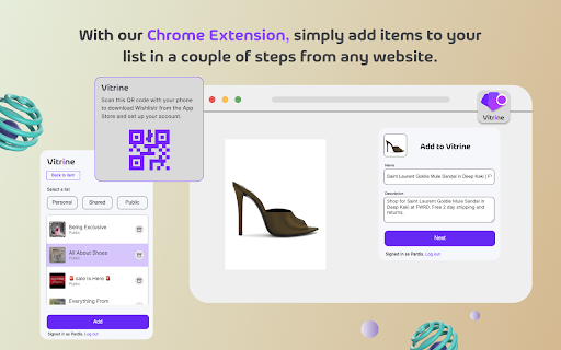 Vitrine  from Chrome web store to be run with OffiDocs Chromium online