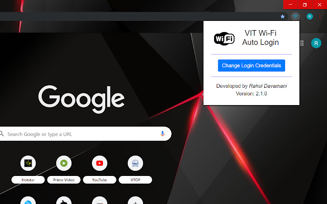 VIT WiFi Auto Login  from Chrome web store to be run with OffiDocs Chromium online