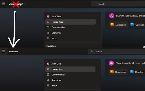 Viva Engage Rebrand  from Chrome web store to be run with OffiDocs Chromium online