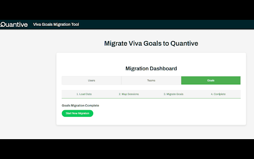 Viva Goals Migration  from Chrome web store to be run with OffiDocs Chromium online