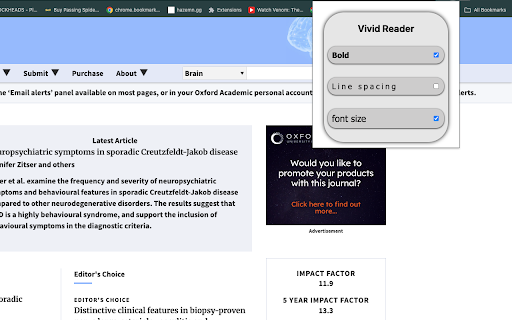VividReader  from Chrome web store to be run with OffiDocs Chromium online