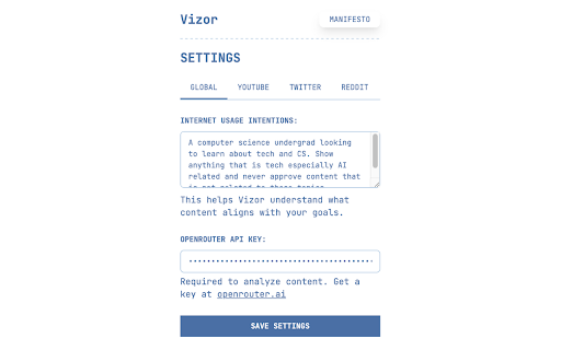 Vizor  from Chrome web store to be run with OffiDocs Chromium online
