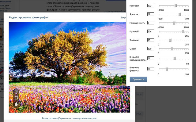 VK Photo editor  from Chrome web store to be run with OffiDocs Chromium online